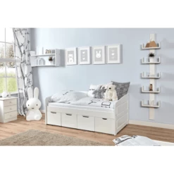 TiCAA Divano Letto Mini Micki Bianco Faggio Bianco Con 4 Cassetti Aden Compreso Materasso -Negozio online Pink Or Blue ticaa divano letto mini micki bianco faggio bianco con 4 cassetti aden compreso materasso a303093 2