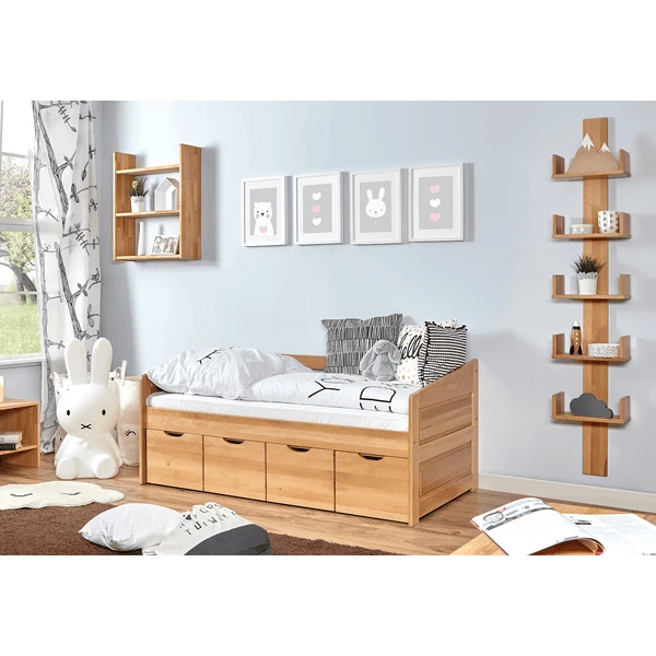 TiCAA Divano Letto Mini Micki In Faggio Con 4 Cassetti Aden Compreso Materasso 5 TiCAA Divano Letto Mini Micki In Faggio Con 4 Cassetti Aden Compreso Materasso - immagine 3