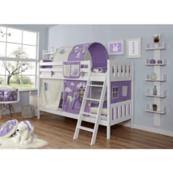 TiCAA Letto A Castello Erni, Faggio Bianco Cavallo Viola -Negozio online Pink Or Blue ticaa letto a castello erni faggio bianco cavallo viola a327600 1