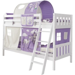 TiCAA Letto A Castello Erni, Faggio Bianco Cavallo Viola -Negozio online Pink Or Blue ticaa letto a castello erni faggio bianco cavallo viola a327600 2