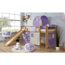 TiCAA Letto Con Scivolo Rene, Faggio Nature Cavallo Viola -Negozio online Pink Or Blue ticaa letto con scivolo rene faggio nature cavallo viola a327665 3