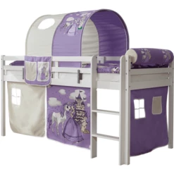 TiCAA Letto Rialzato Rene, Faggio Bianco Cavallo Viola -Negozio online Pink Or Blue ticaa letto rialzato rene faggio bianco cavallo viola a327662 2