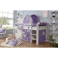 TiCAA Letto Rialzato Rene, Faggio Bianco Cavallo Viola -Negozio online Pink Or Blue ticaa letto rialzato rene faggio bianco cavallo viola a327662 3