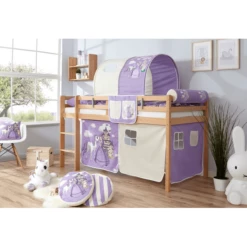 TiCAA Letto Rialzato Rene, Faggio Nature Cavallo Viola -Negozio online Pink Or Blue ticaa letto rialzato rene faggio nature cavallo viola a327663 3