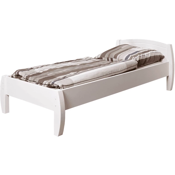 TiCAA Letto Singolo Jasmin 100 X 200 Cm Pino Bianco 4 TiCAA Letto Singolo Jasmin 100 X 200 Cm Pino Bianco - immagine 2