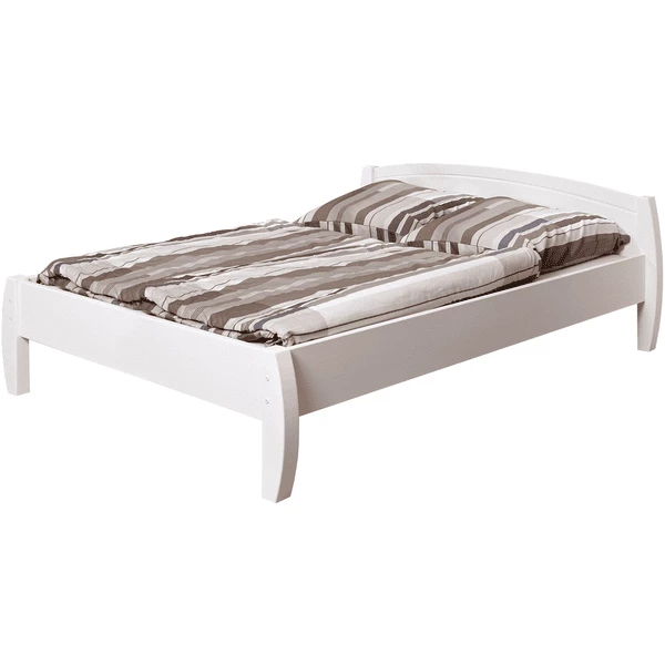 TiCAA Letto Singolo Jasmin 140 X 200 Cm Pino Bianco 4 TiCAA Letto Singolo Jasmin 140 X 200 Cm Pino Bianco - immagine 2