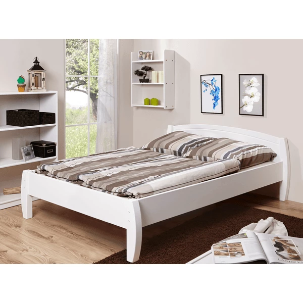 TiCAA Letto Singolo Jasmin 140 X 200 Cm Pino Bianco 7 TiCAA Letto Singolo Jasmin 140 X 200 Cm Pino Bianco - immagine 5