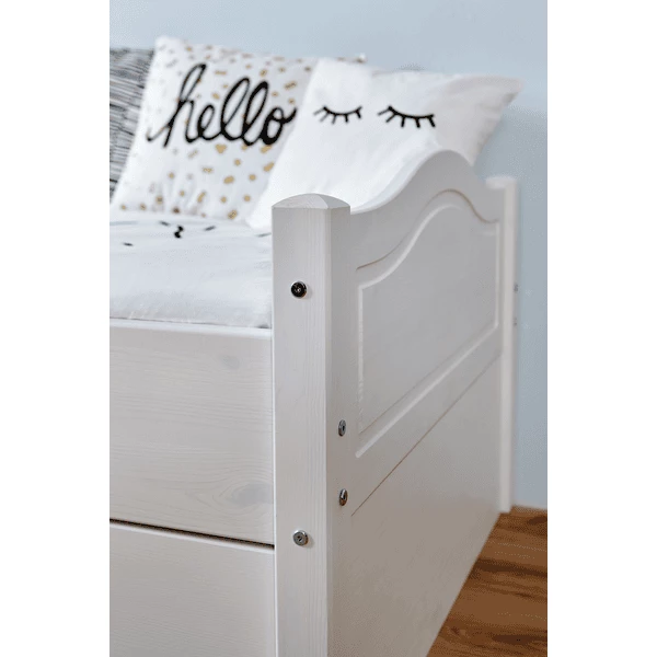 TiCAA Letto Singolo Leni 90 X 200 Cm In Pino Bianco Con 5 Cassetti Aden 6 TiCAA Letto Singolo Leni 90 X 200 Cm In Pino Bianco Con 5 Cassetti Aden - immagine 4