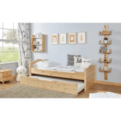 TiCAA Letto Singolo Leni 90 X 200 Cm Pino Nature, Con Letto Aggiuntivo -Negozio online Pink Or Blue ticaa letto singolo leni 90 x 200 cm pino nature con letto aggiuntivo a327391 3