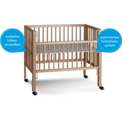 TiSsi® Lettino Co-sleeping Maxi Boxspring 50 X 90 Cm Legno Naturale -Negozio online Pink Or Blue tissi lettino co sleeping maxi boxspring 50 x 90 cm legno naturale a299775 2