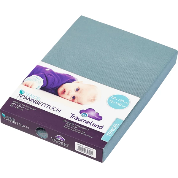 Träumeland Coprimaterasso Tencel Oceanblue 60x120 Cm + 70x140 Cm 4 Träumeland Coprimaterasso Tencel Oceanblue 60x120 Cm + 70x140 Cm - immagine 2