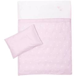 Träumeland Set Biancheria Lettino 2 Pezzi Corona Rosa 80x80cm -Negozio online Pink Or Blue traeumeland set biancheria lettino 2 pezzi corona rosa 80x80cm a171349 1