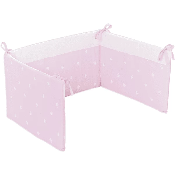 Träumeland Set Biancheria Lettino 3 Pezzi 100 X 135cm Corona Rosa 4 Träumeland Set Biancheria Lettino 3 Pezzi 100 X 135cm Corona Rosa - immagine 2