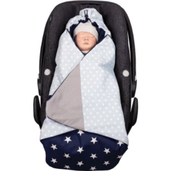 ULLENBOOM ® Coperta Avvolta Blu Blu Azzurro Grigio 98 X 98 X 2 Cm -Negozio online Pink Or Blue ullenboom coperta avvolta blu blu azzurro grigio 98 x 98 x 2 cm a293150 4