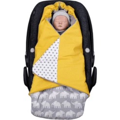 ULLENBOOM ® Coperta Avvolta Elefante Giallo 98 X 98 X 2 Cm -Negozio online Pink Or Blue ullenboom coperta avvolta elefante giallo 98 x 98 x 2 cm a293189 4