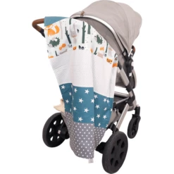 Ullenboom Coperta Per Bambini 100X140 Cm Animali Della Foresta Petrol -Negozio online Pink Or Blue ullenboom coperta per bambini 100x140 cm animali della foresta petrol a267316 3