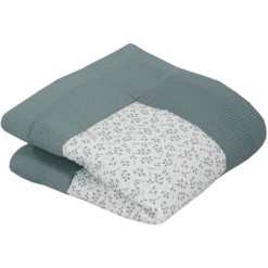 ULLENBOOM Coperta Per Bambini E Materassino Da Box Motivo Waffle Floral Verde 100 X 100 Cm -Negozio online Pink Or Blue ullenboom coperta per bambini e materassino da box motivo waffle floral verde 100 x 100 cm a378476 3