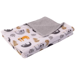 Ullenboom Coperta Per Neonati Waffle Piqué Grigio Bradipo 70x100 Cm