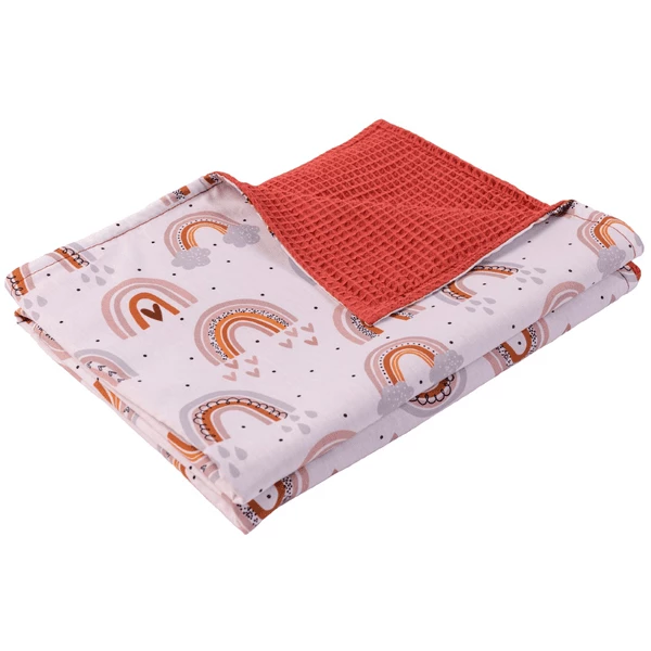 Ullenboom Coperta Per Neonati Waffle Pique Rust Rainbow 70x100 Cm 3 Ullenboom Coperta Per Neonati Waffle Pique Rust Rainbow 70x100 Cm