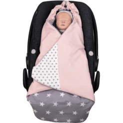 ULLENBOOM ® Copertina Avvolgente Rosa Grigio 98 X 98 X 2 Cm -Negozio online Pink Or Blue ullenboom copertina avvolgente rosa grigio 98 x 98 x 2 cm a293252 3