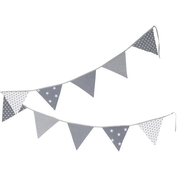 Ullenboom Gagliardetti A Catena 325 Cm (10 Gagliardetti) Stelle Grigio Bianco 4 Ullenboom Gagliardetti A Catena 325 Cm (10 Gagliardetti) Stelle Grigio Bianco - immagine 2