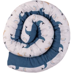 Ullenboom Paracolpi Waffelpique Blu/balene 200 Cm -Negozio online Pink Or Blue ullenboom paracolpi waffelpique blu balene 200 cm a363094 1