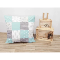 Ullenboom Patchwork Federa 80 X 80 Cm Safari Menta Piperita -Negozio online Pink Or Blue ullenboom patchwork federa 80 x 80 cm safari menta piperita a300814 3