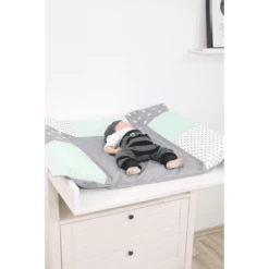 Ullenboom Rivestimento Per Materassino Fasciatoio, Mint, Grigio 75x85 Cm 10 Ullenboom Rivestimento Per Materassino Fasciatoio, Mint, Grigio 75x85 Cm -Negozio online Pink Or Blue ullenboom rivestimento per materassino fasciatoio mint grigio 75x85 cm a279611 3