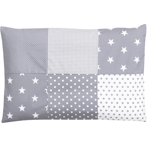 Ullenboom Set Biancheria Da Letto Per Bambini Stelle Grigie 135 X 100 Cm + 40 X 60 Cm 4 Ullenboom Set Biancheria Da Letto Per Bambini Stelle Grigie 135 X 100 Cm + 40 X 60 Cm - immagine 2