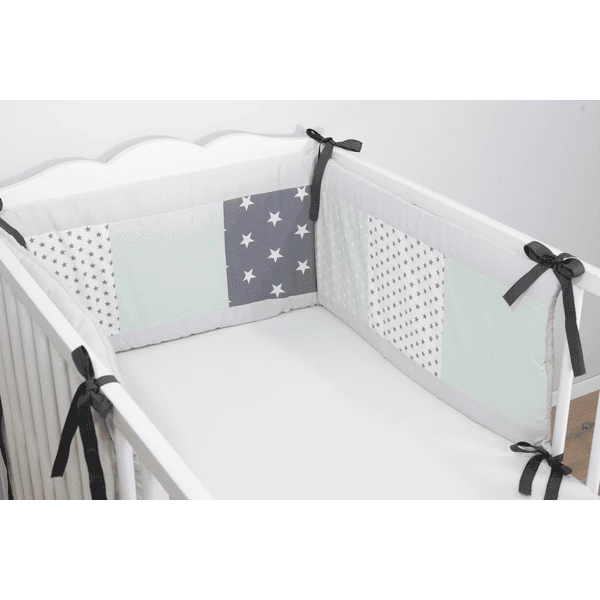 Ullenboom Struttura Protezione Per Culla 140x70 Cm Mint Grigio (210 Cm Di Superficie Della Testa) 4 Ullenboom Struttura Protezione Per Culla 140x70 Cm Mint Grigio (210 Cm Di Superficie Della Testa) - immagine 2
