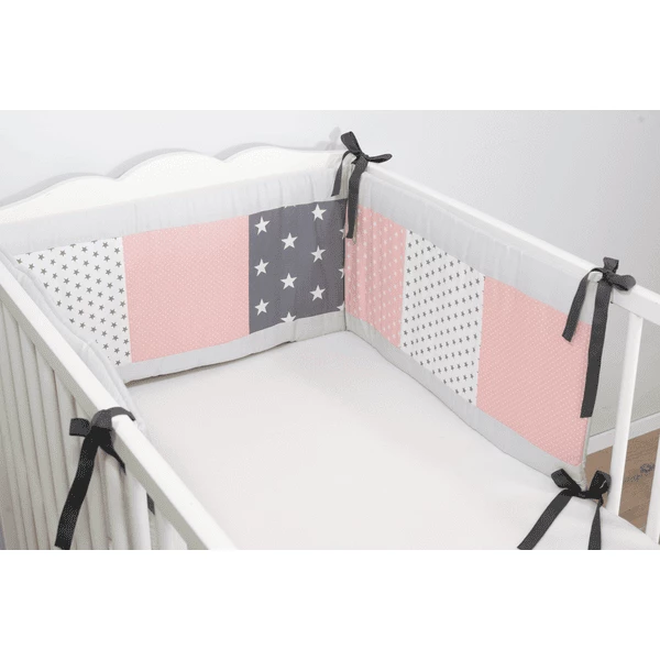 Ullenboom Struttura Protezione Per Culla 140x70 Cm Rosa Grigio (210 Cm Di Superficie Della Testa) 4 Ullenboom Struttura Protezione Per Culla 140x70 Cm Rosa Grigio (210 Cm Di Superficie Della Testa) - immagine 2