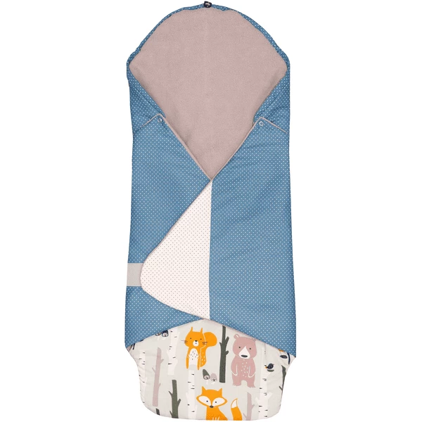 ULLENBOOM ® Swaddle Animali Della Foresta Petrol 98 X 98 X 2 Cm 3 ULLENBOOM ® Swaddle Animali Della Foresta Petrol 98 X 98 X 2 Cm
