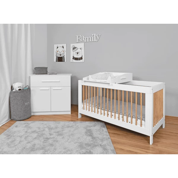 Urra Lettino Laura Bianco/natur 70 X 140 Cm 4 Urra Lettino Laura Bianco/natur 70 X 140 Cm - immagine 2