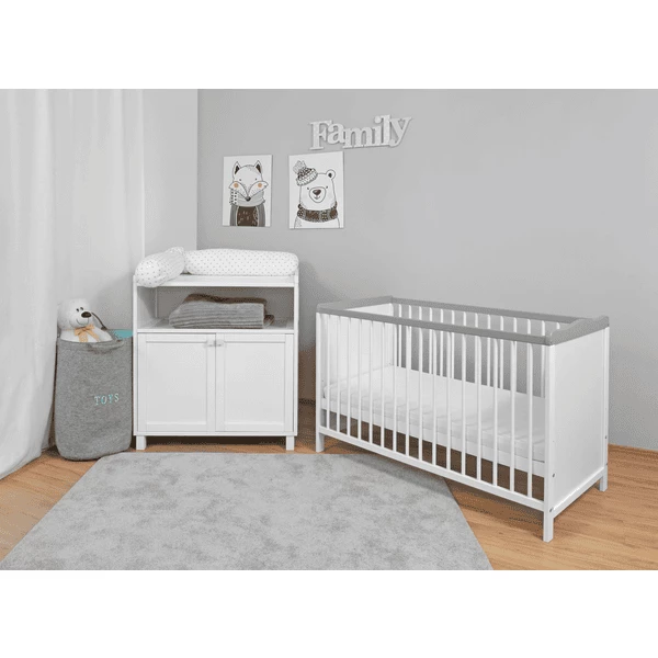 Urra Set Cameretta 2 Pezzi, Bianco/grigio 60 X 120 Cm 3 Urra Set Cameretta 2 Pezzi, Bianco/grigio 60 X 120 Cm