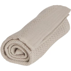 VINTER& BLOOM Coperta Soft Grid - Beige
