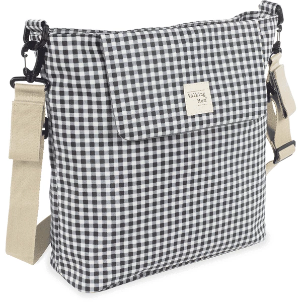 Walking Mum Borsa Per Pannolini I Love Vichy Nero 5 Walking Mum Borsa Per Pannolini I Love Vichy Nero - immagine 3