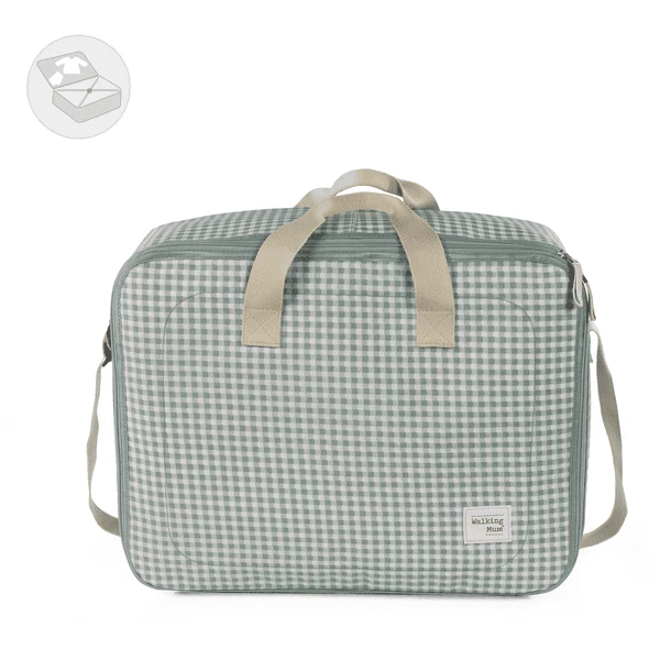 Walking Mum Valigia I Love Vichy Verde/bianco 4 Walking Mum Valigia I Love Vichy Verde/bianco - immagine 2