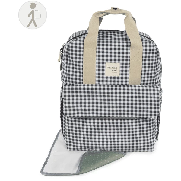 Walking Mum Zaino Fasciatoio I Love Vichy Nero 4 Walking Mum Zaino Fasciatoio I Love Vichy Nero - immagine 2