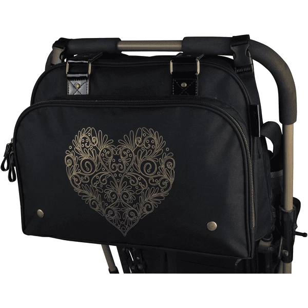 Weaff Borsa Porta Pannolini Premium Tattoo & Love Black 5 Weaff Borsa Porta Pannolini Premium Tattoo & Love Black - immagine 3