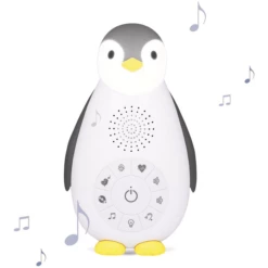 ZAZU ZOE - Pinguino Luce Notturna Con Suoni Bluetooth, Grigio -Negozio online Pink Or Blue zazu zoe pinguino luce notturna con suoni bluetooth grigio a196331 4